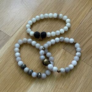 Trio of 11 Embers Beaded Bracelets